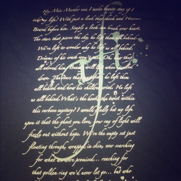 Afi miss murder lyrics tee shirt band Davey havok