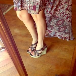 💥reduced💥Via noreli wedges brown shoes