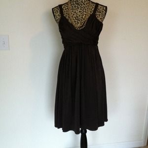 Zara cocktail dress, pleated crossover front.