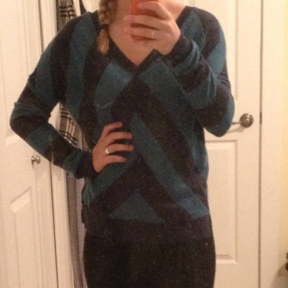 Target blue and navy chevron striped sweater