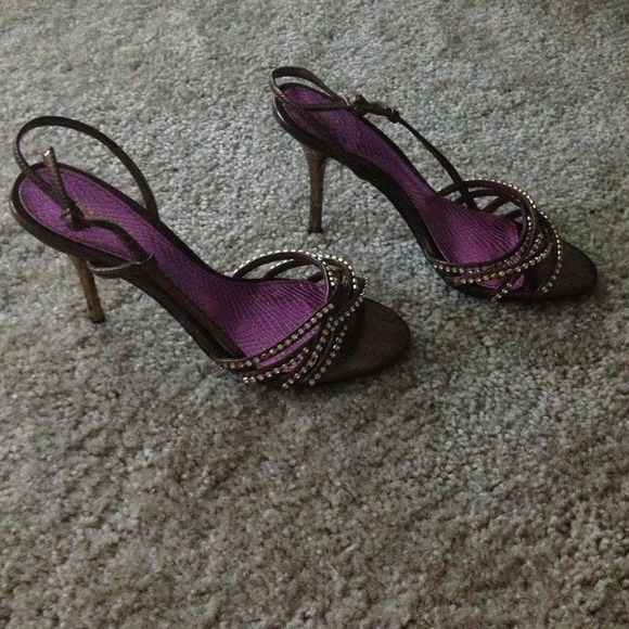 👡Brown & Gold Dressy Sandal!👡 - Picture 2 of 5