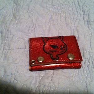 Kitty cat tri-fold wallet