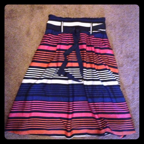 Cute colorful midi skirt