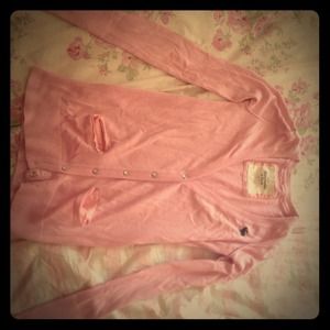 Abercrombie and Fitch small pink cardigan