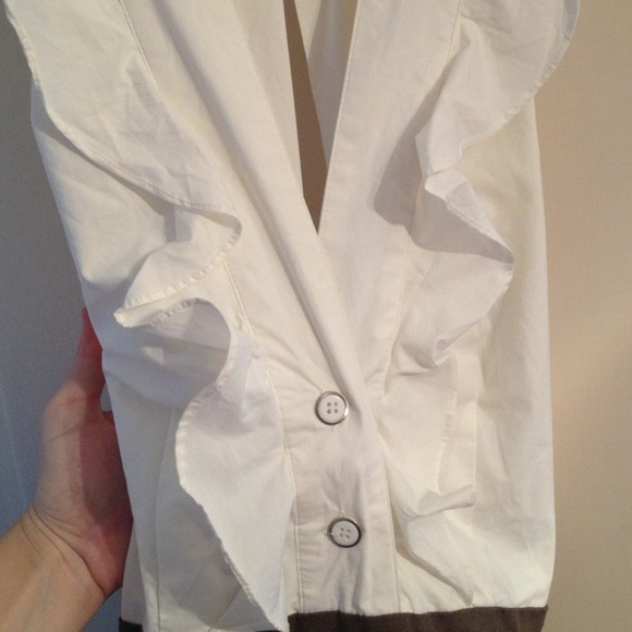 Cute military green and white romper - Picture 3 of 4