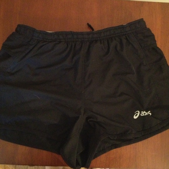 Black dri fit aasics running shorts - Picture 1 of 2