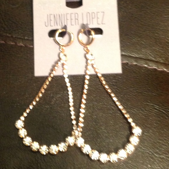 ⏬Reduced⏬Jennifer Lopez, Rhinestone Earrings 💞 - Picture 2 of 4