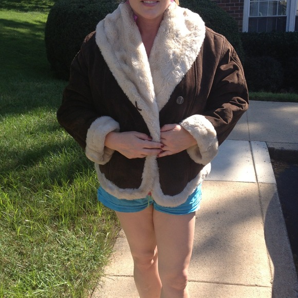 Swede and faux fur jacket