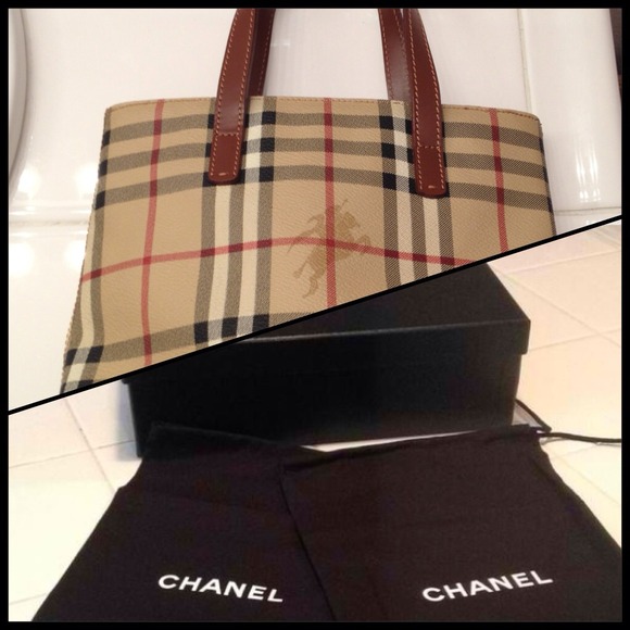 Bundle burberry tote/chanel box/bags