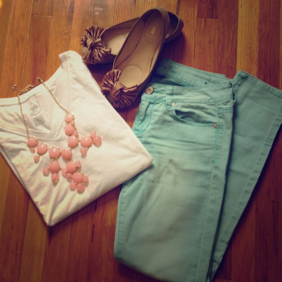 American Eagle Mint Green Skinny Jeans sz 4/6