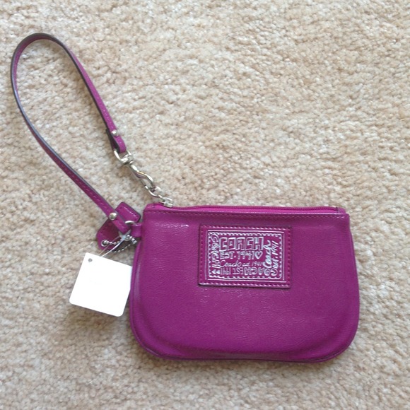 Berry Colored Coach Wristlet
