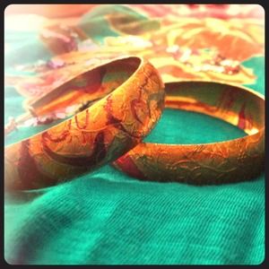 Floral Hoop Earrings