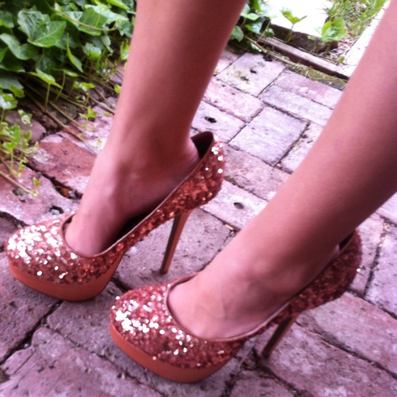 SM New York Sequin Platform Heels - Picture 2 of 3