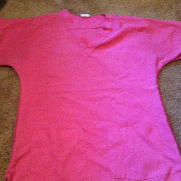 Pink scrub top