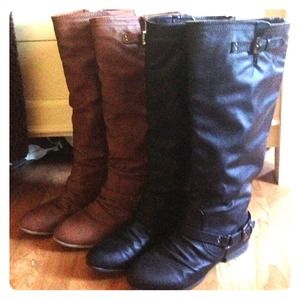 Coco & black knee high riding boots