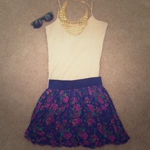 Floral bubble skirt