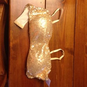 NWT gold sequin bandeau