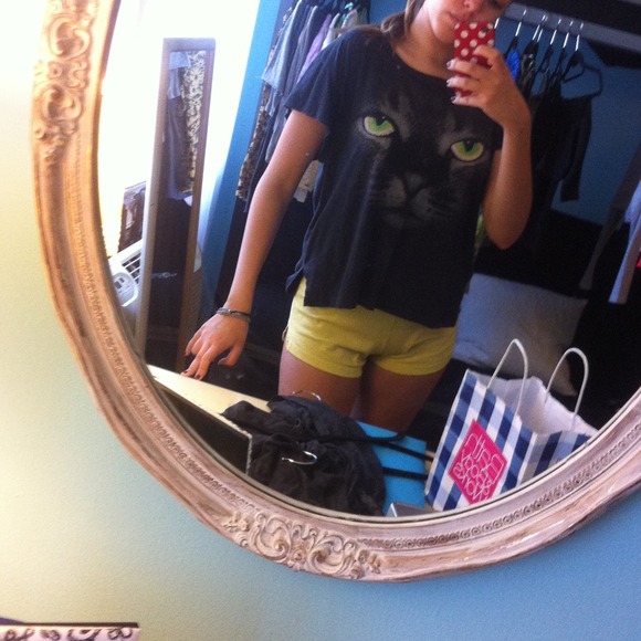 Cute green eyes cat shirt