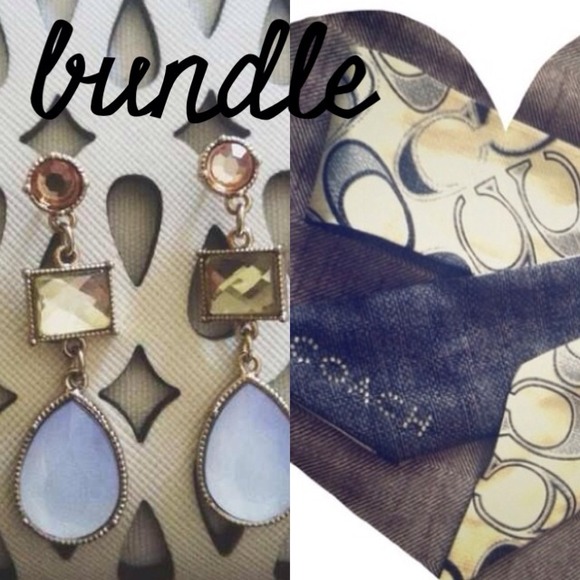 Scarf + earring bundle