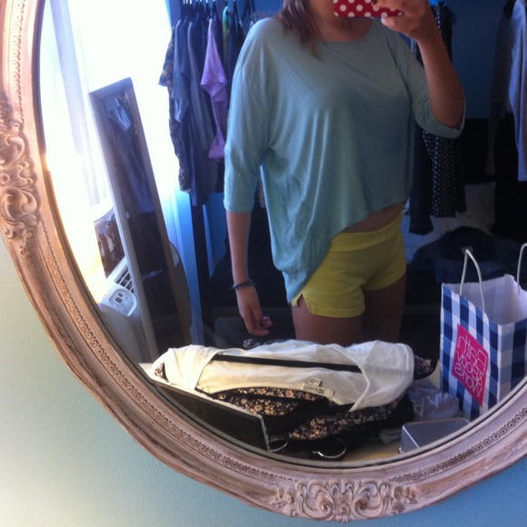 High low baby blue shirt