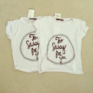 Too Sassy For You crop top from Brandy Melville
