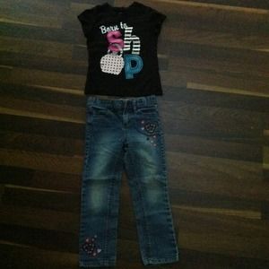 Size kids 4 jeans and t shirt