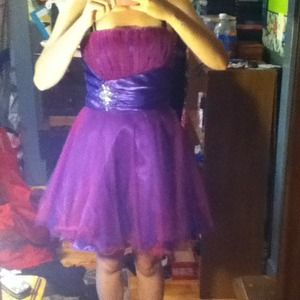 Pink and purple poof dress
