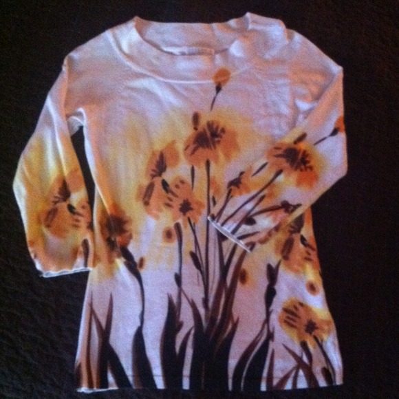 3/4 sleeve silk "sweater"