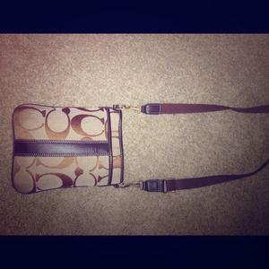 Authentic brown cross over Coach bag
