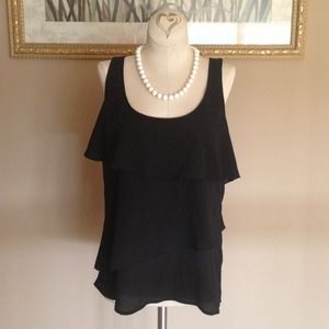 Black Ruffle Tank