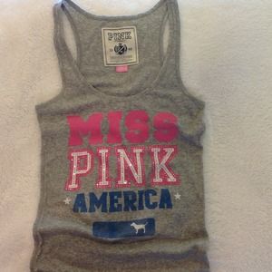 VICTORIA'S SECRET MISS PINK AMERICA TANK - MEDIUM