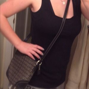 Brand New Coach Cross Body Purse Bag Black Grey