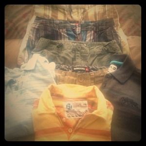 Lot of Quiksilver shorts and shirts