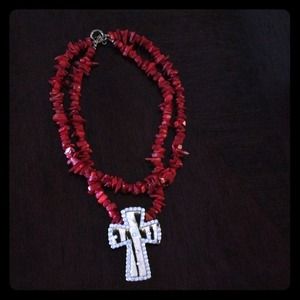 Cowgirl Chic Zebra Cross Necklace