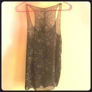 Brandy Melville speckled sheer tank