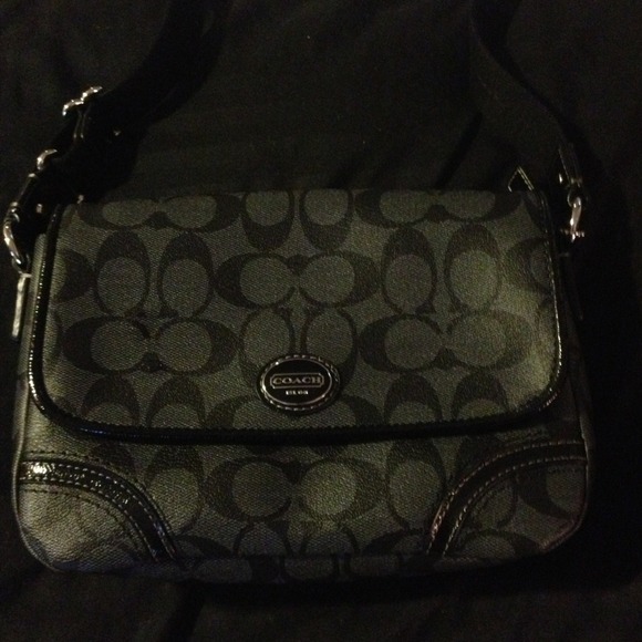 Black Coach bag, Gold wallet bundle