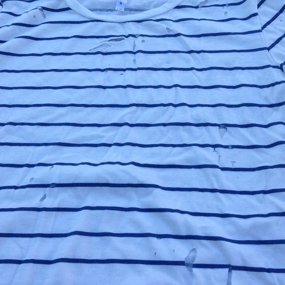 💕SOLD💕Distressed Striped Basic - Picture 3 of 4