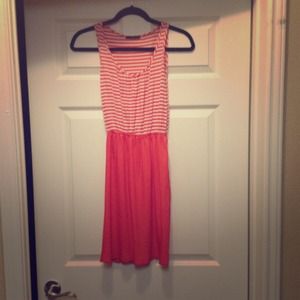 Orange & White Summer Dress