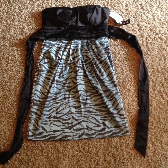 Blue and black zebra print formal dress!😍 - Picture 1 of 2