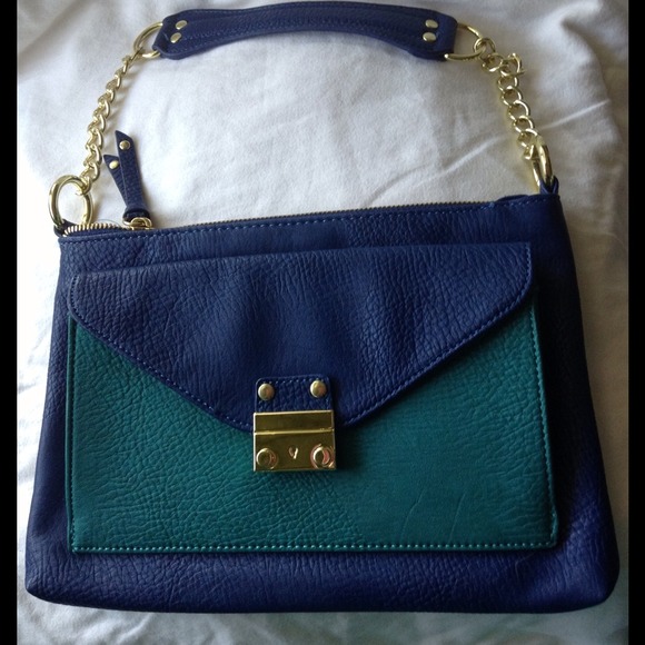 🎉Host pick🎉 olivia + joy teal and blue chain bag - Picture 2 of 5