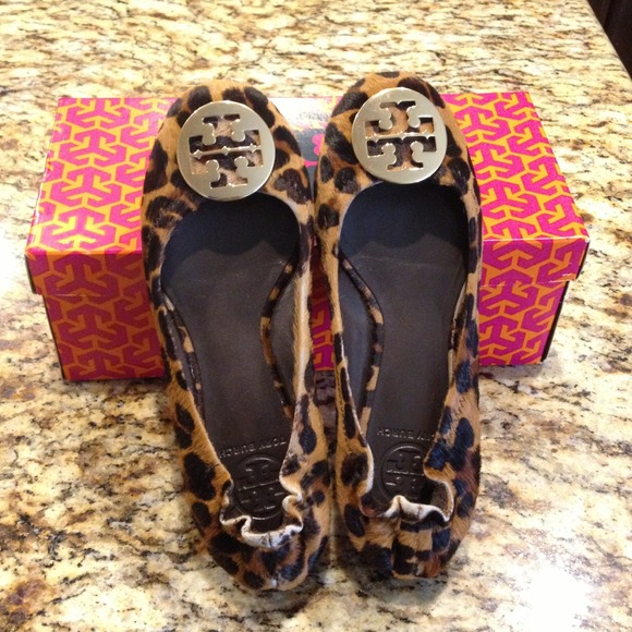 TORY BURCH LEOPARD/GOLD FLATS