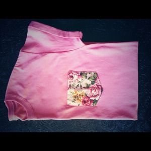 Floral Pocket Pink Shirt!