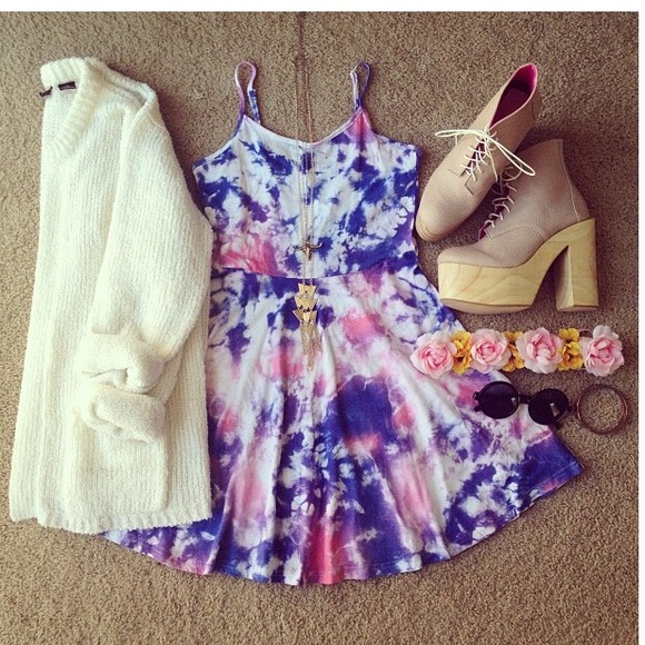 Dresses & Skirts - Tie Dye Skater Dress