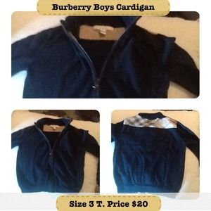 Burberry Cardigan Boys Size 3t