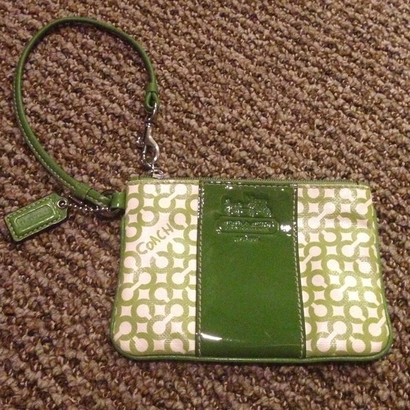 Lime Green Coach Wristlet Wallet