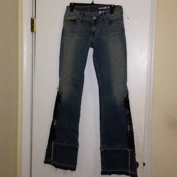 Allen B patch work jeans