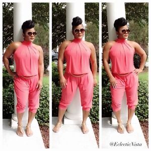 ❌SOLD❌Harem Halter Jumpsuit