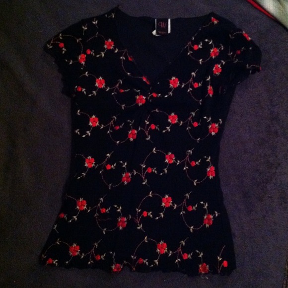 Black and red top