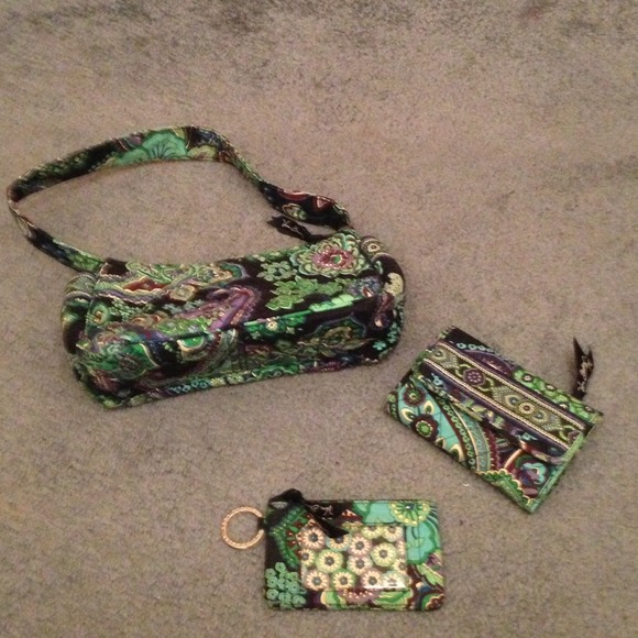Vera Bradley purse wallet and id keychain