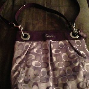 Purple Coach purse.